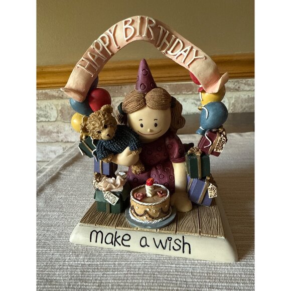 Zingle Berry Pavilion Gift Co. "Make A Wish" Happy Birthday Figurine Box Limited - Picture 8 of 16